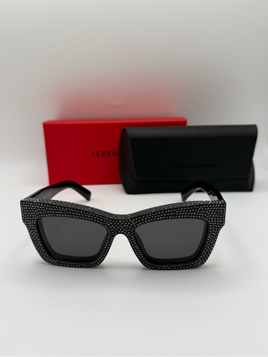 Salvatore Ferragamo Swarovski Crystal Rectangular Frame  display picture 3